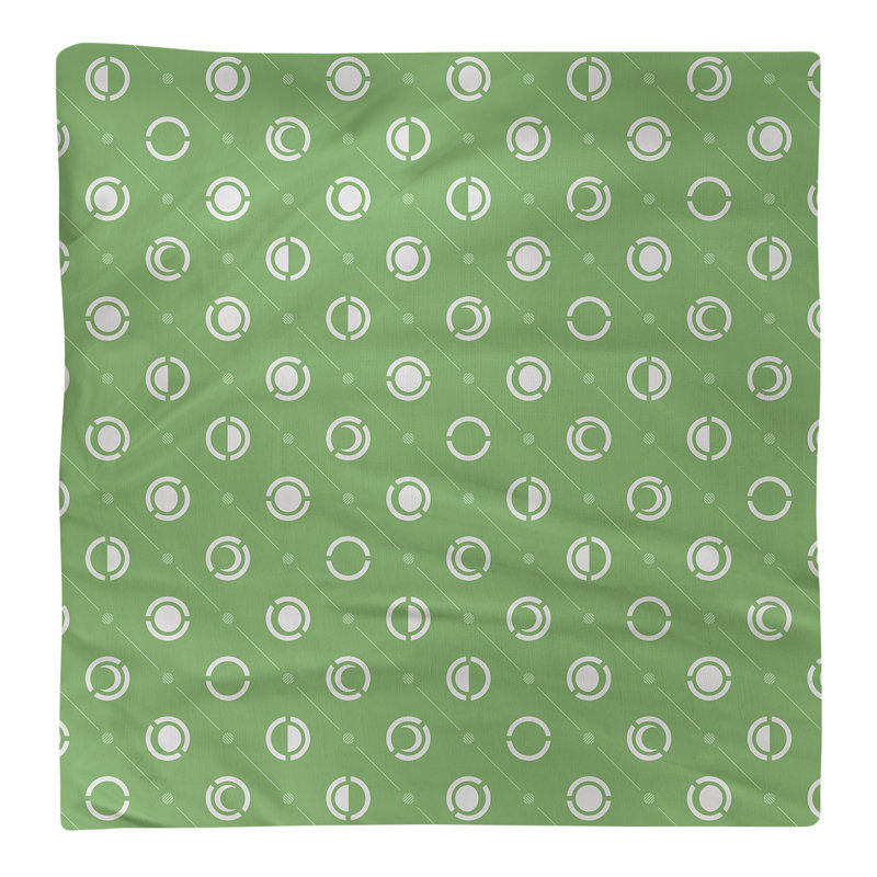 Serviette de coton deux couleurs en lune à phases Noira Gothard, H 0,1 po x l 10 po x P 10 po, Gris / vert clair