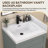 24'' W X 4'' H Solid Surface White Backsplash Polished Rectangular Vanity Top Back Splash for Vanity Sink, Window Sill, Door Transitions