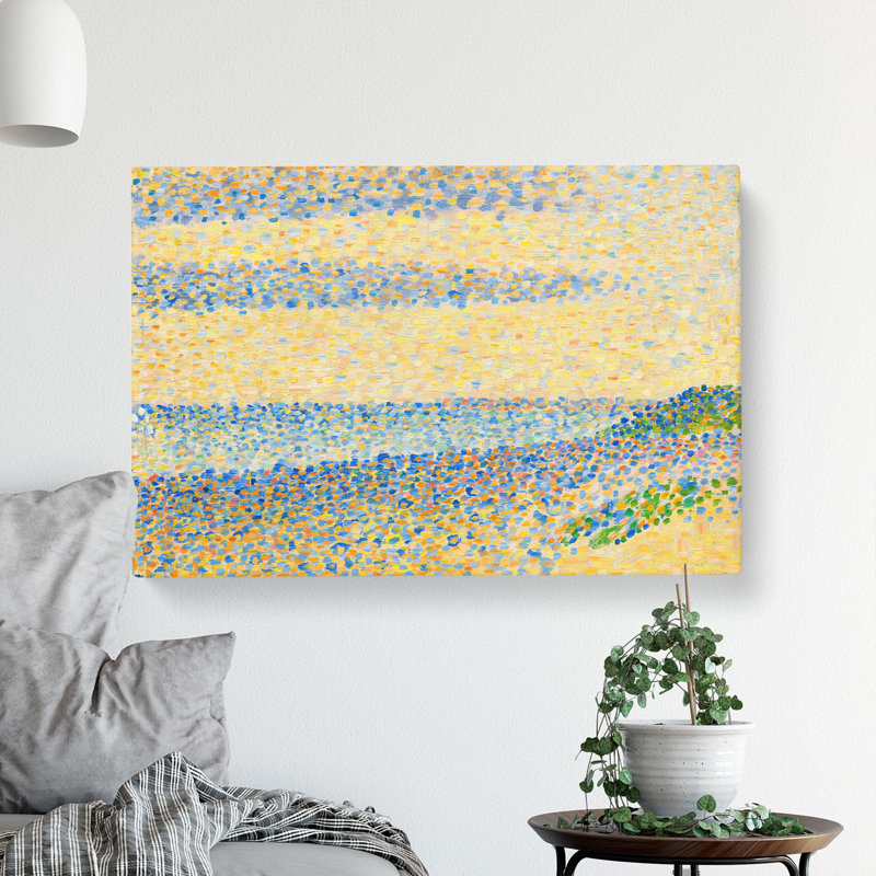 Seascape At Gravelines by Georges Seurat - Wrapped Canvas Painting, 40cm H x 60cm W x 3cm D