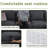 Amold 150.4''Large Sectional Couch,U-Shaped Sectional Sofa, 8-Seater Modular Cloud Couch Living Room Corner Sofa, With Storage Ottoman & USB-1533119040
