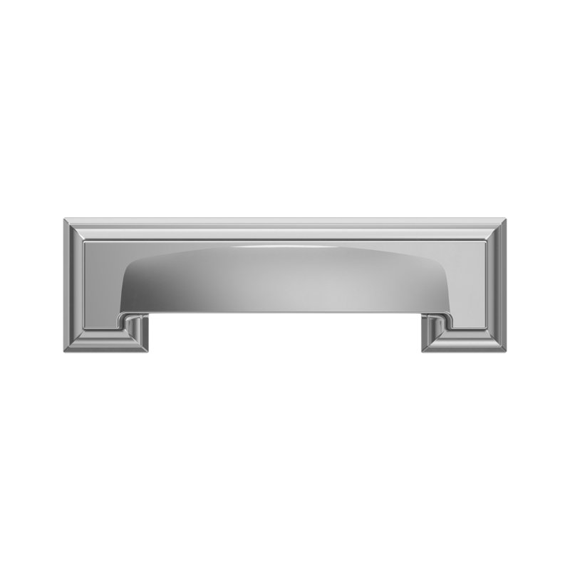 Poignée de rangement, 3", Chrome poli