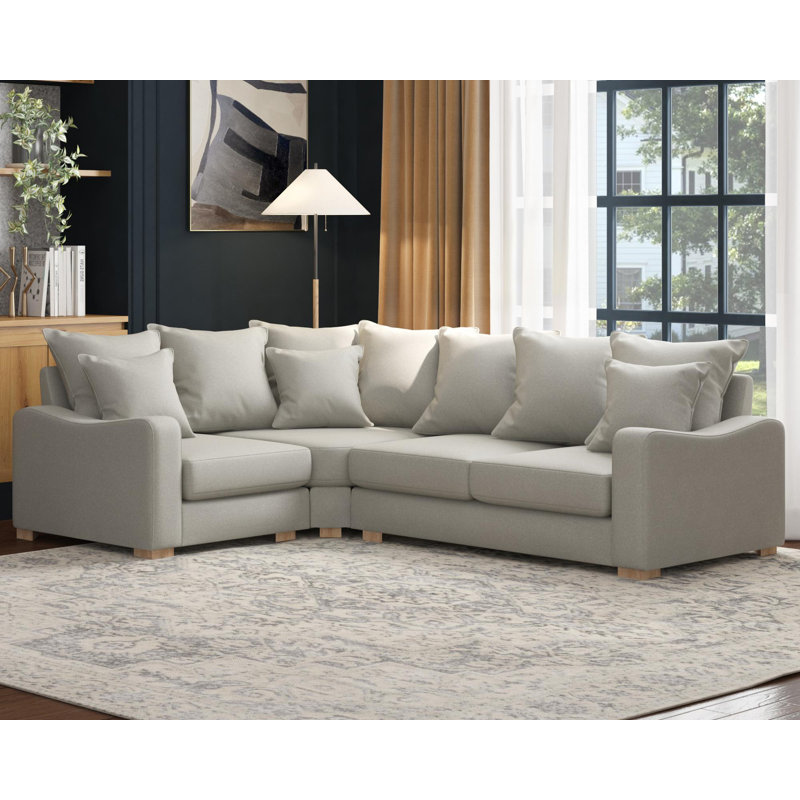 Theadford Corner with two seats, Scatter Back, Steel Polyester, Right Hand Facing