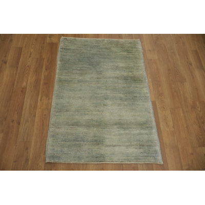 Tapis gris uni en laine Gabbeh