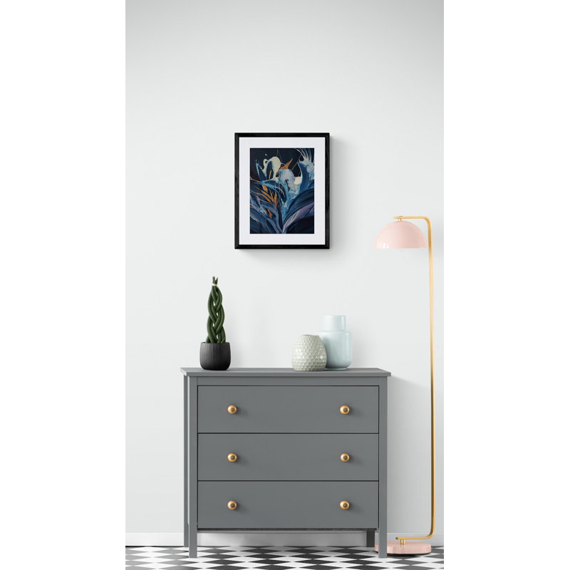Primal Volition Print by Novi Lim, Black Framed Canvas, 32" H x 24" W