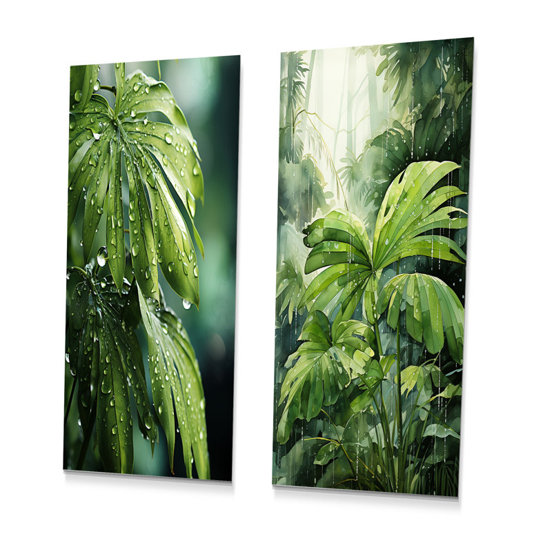 Ensemble de salon Mossy Morning Palms - Palms & Palm Trees, H 28 po x l 24 po
