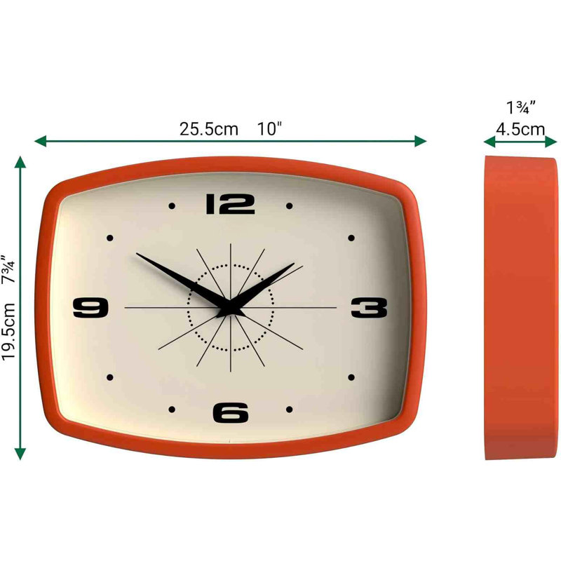 Movie Wall Clock 10 inch，Orange