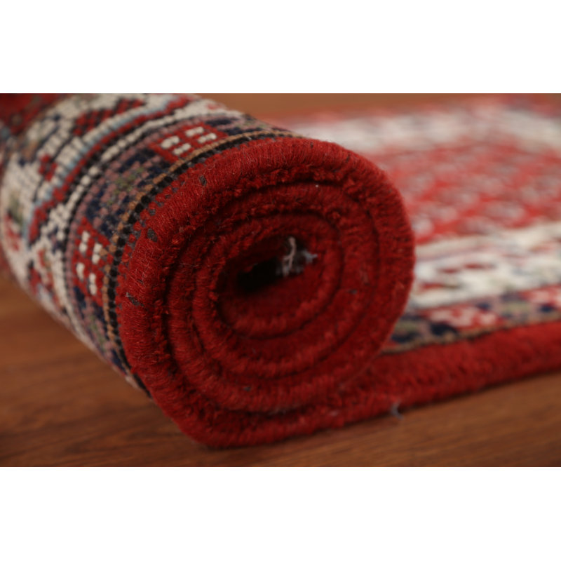 Tapis rouge en laine Botemir