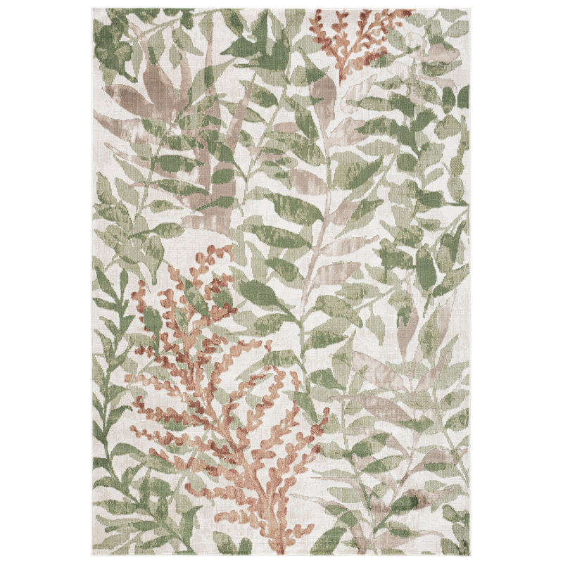Tapis intérieur/extérieur à motif floral Utopia 800, Rectangle 9 pi x 12 pi