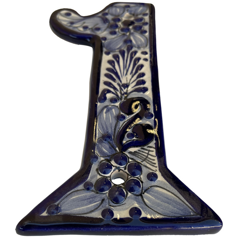 Mexican Majolica Rancho Tile Address House Number One