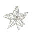 Ornement de Noël en forme d’étoile géométrique argent métallique 4,5 "