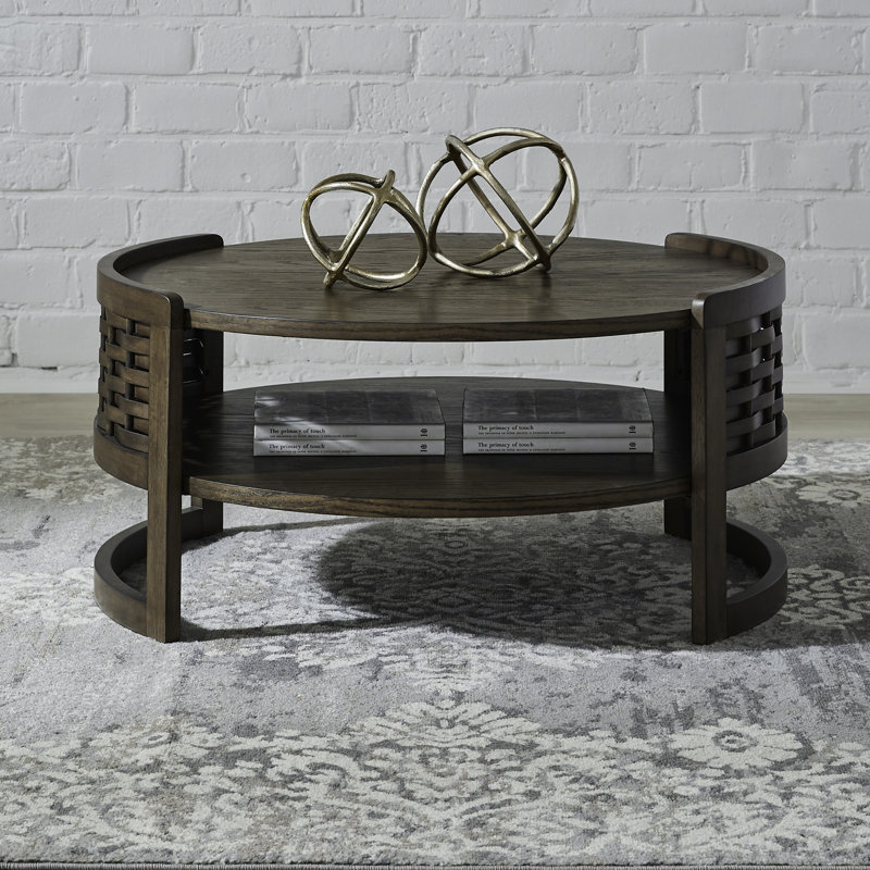 Calpine Round Cocktail Table W/ Shelf