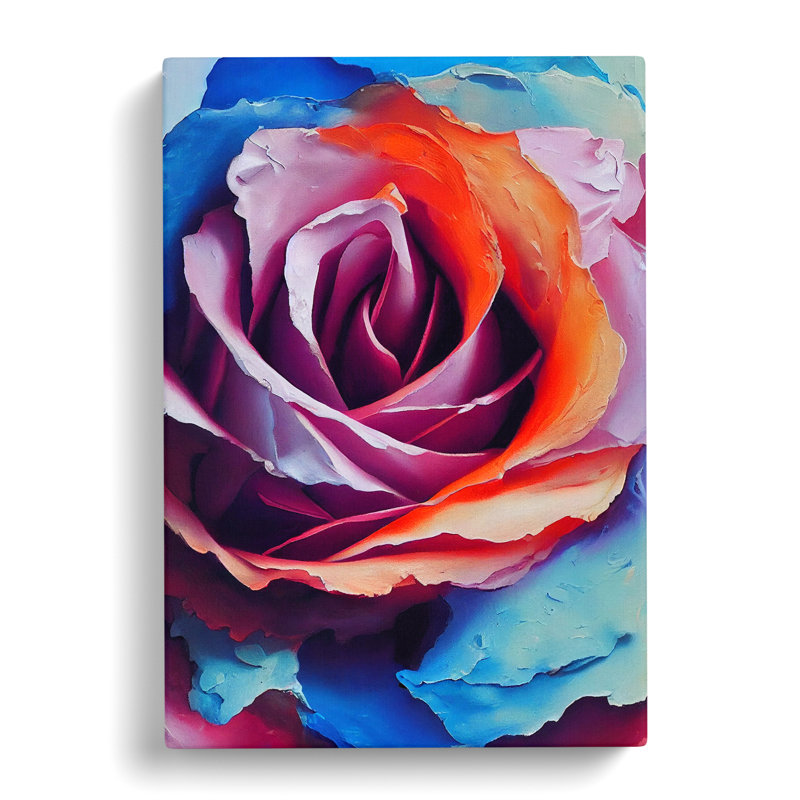Hoberg Rose Flower Painting Vol.6 - Wrapped Canvas, 50cm H x 35cm W