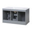 Meuble-lavabo mural 36 po avec lavabo et tiroirs en céramique, meuble-lavabo simple de style français avec charnières à fermeture douce-129445333