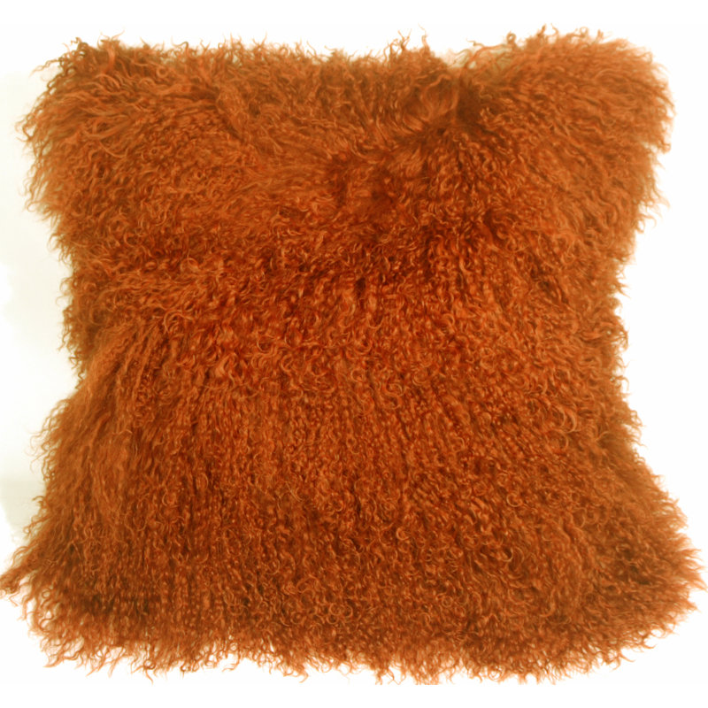 Throw Pillow, Burnt Orange, Down Insert