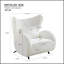 Chaises d'appoint confortables, ensemble moderne en bois massif en tissu Teddy pour la maison