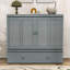 Lit escamotable double en bois avec conception peu encombrante-503467368-503467369