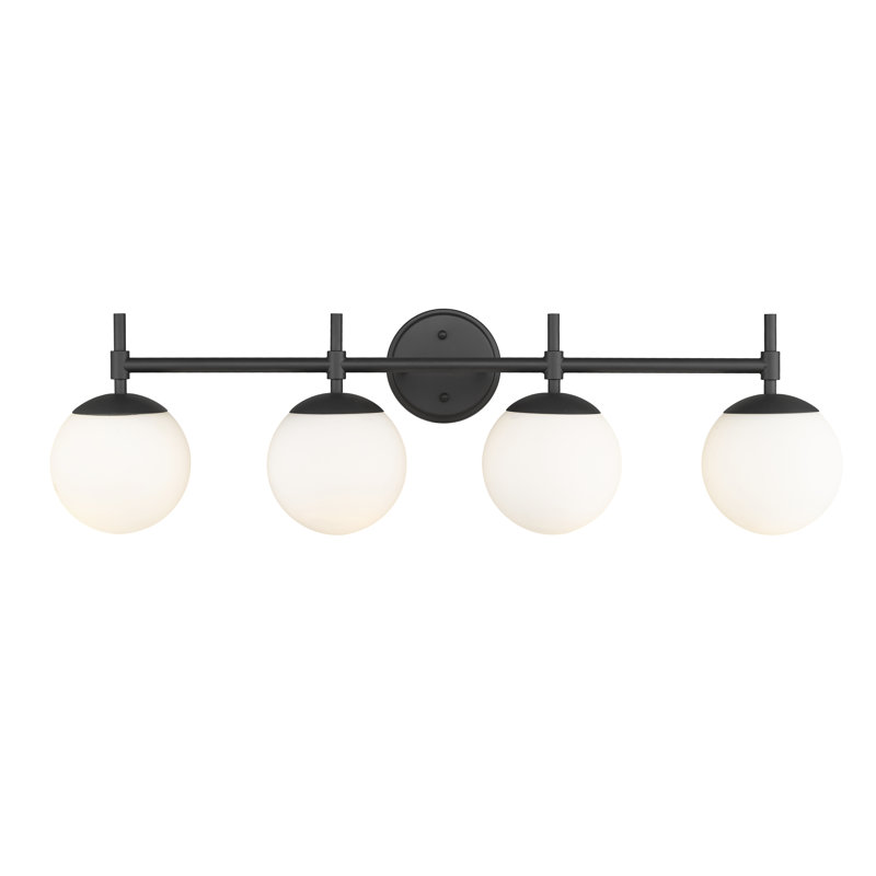 Aparicio Dimmable Bathroom Vanity Light, 4, Matte Black