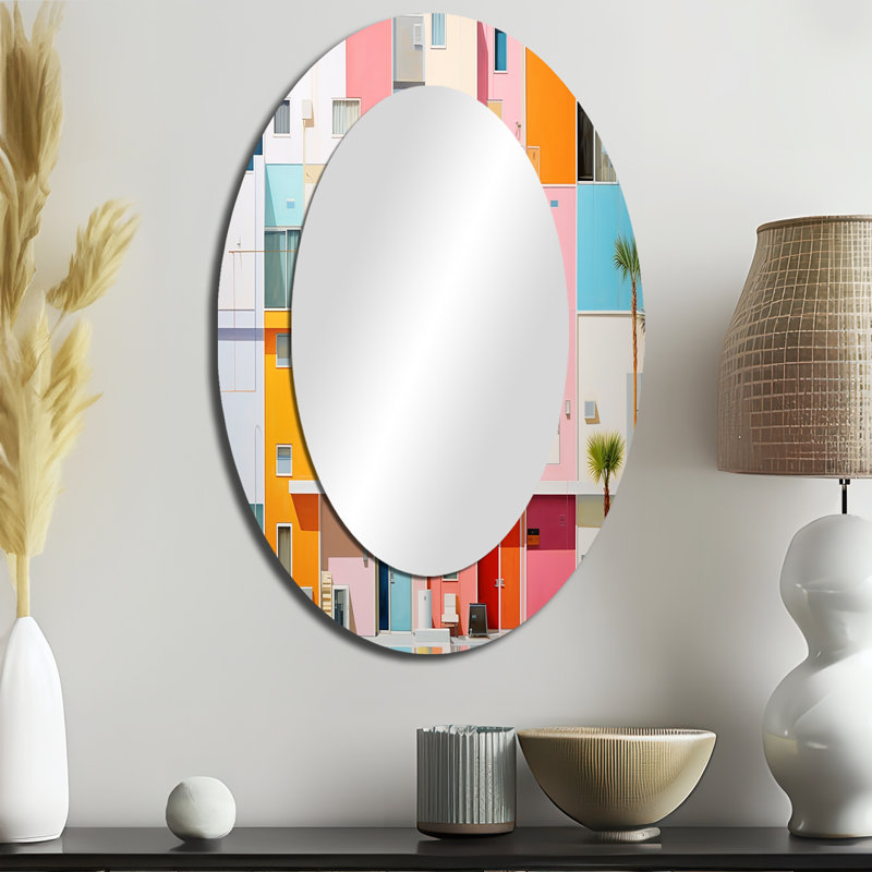 Minimalisme hôtels Lodges I - miroir ovale rose, 40 po x 30 po