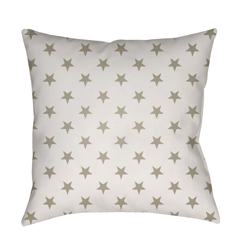 Americana II Starry Indoor/Outdoor Throw Pillow, Gold & White, 18" H x 18" W