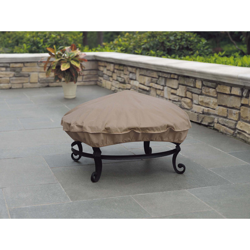 Housse pour foyer d'extérieur Modern Leisure Basics, 35 po de diamètre x H 4 po, kaki