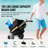 Beach Dolly with Big Wheels for Sand, 29.9" x 15.4" Cargo Deck, w/ 12" Balloon Wheels, 165LBS Loading Capacity Folding Sand Cart & 27" to 44.7" Adjustable Height, Heavy-Duty Cart for Beach
