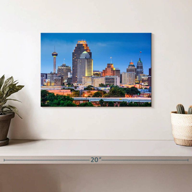 Senne San Antonio Texas Skyline, 8" H x 12" W