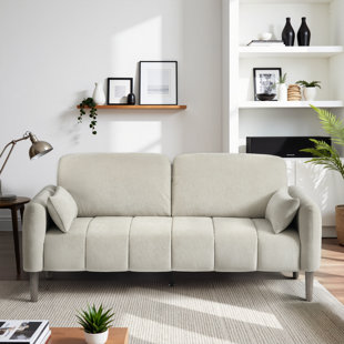 69" Mid-Century Modern Channel Tufted Loveseat