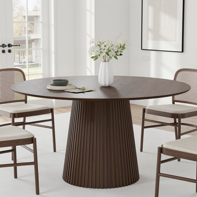 Solid Wood Round Pedestal Dining Table