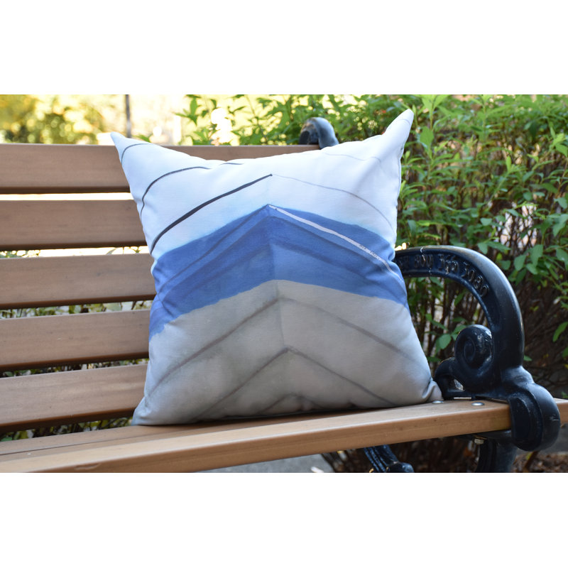 Nantucket Outdoor Reversible Throw Pillow, Taupe, 16" x 16"