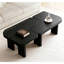 Ensemble de tables basses gigognes Modern Modern en bois noir, table de centre extensible 70,86 po pour salon