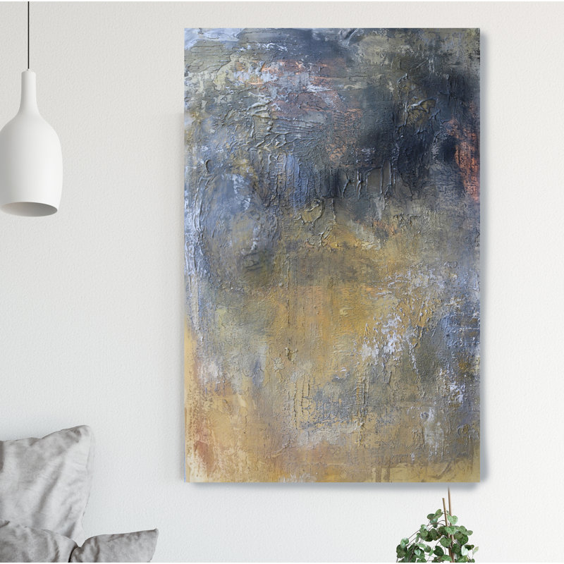 The Vibrant Hues In Gray And Yellow Print by Irena Orlov