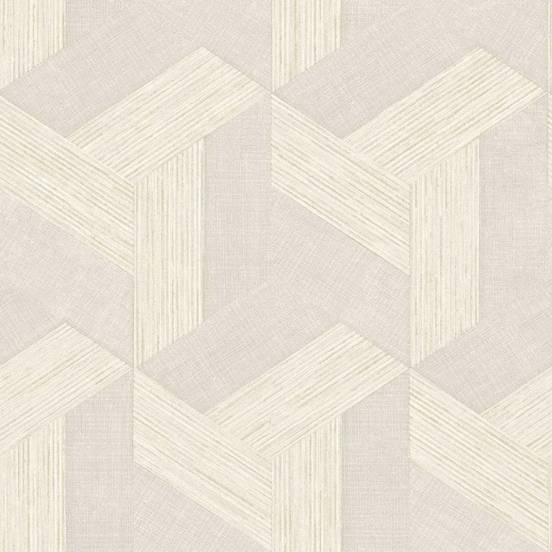 Synergy Geometric Design Wallpaper Roll, Gray