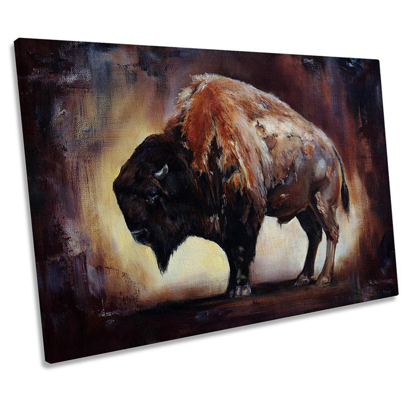 Buffalo Bison - Wrapped Canvas Print, 40.6cm H x 61cm W 