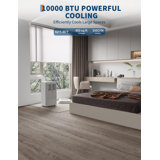 10,000 BTU Portable Air Conditioner, Cooling Up For 450 Sq.Ft, 24H Timer & Remote Control