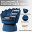 Fauteuil d'appoint rembourré et pivotant en velours-703192144