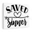 Saved Sinner Heart 1 Piece Wrapped Canvas Wall Art-671939009