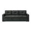 3 - Seat Dark Grey Fabric Sleeper With Cushions, 83.5"w, 28.68 In Depth, 33.86 Height, 137.14 Lb, Pull Out 70.5"w X 45"d, 15.5" 73" Width, 20.5" 17.5" Back 22.5" 1"h Black Plastic Leg, Foam Filled