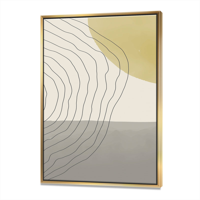«Minimal Geometric Compostions of Elementary Forms XXXIV», reproduction sur toile flottante, Toile encadrée d'or