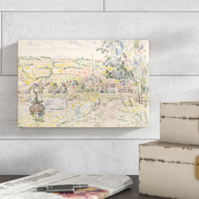 Petit Andely-The River Bank by Paul Signac - Painting on Canvas