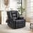 35.6" W Classic Power Faux Leather Electric Lift Assist Reclining Chair For Elderly With Massage, Heat, Usb Port, 2 Cup Holders & Side Pocket-1273403504