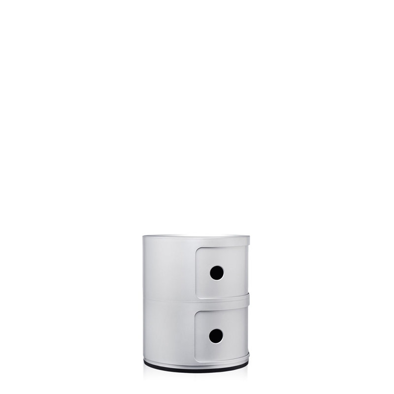 Componibili Round Modular Stacking Units, Silver, 2