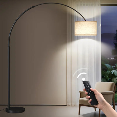 82‘’ H Large Extendable Arc/arced Floor Lamp With Remote & Foot Switch