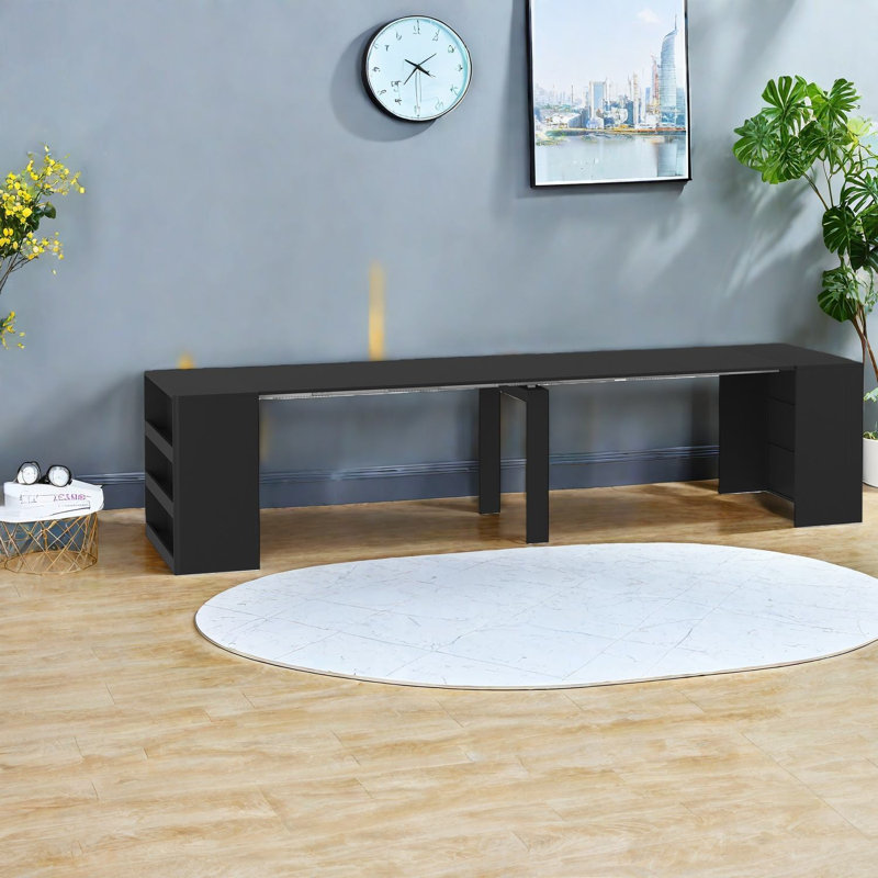 Tables de salle à manger extensibles (table seulement, sans chaises, avec plateau et pieds), cuisine moderne en bois