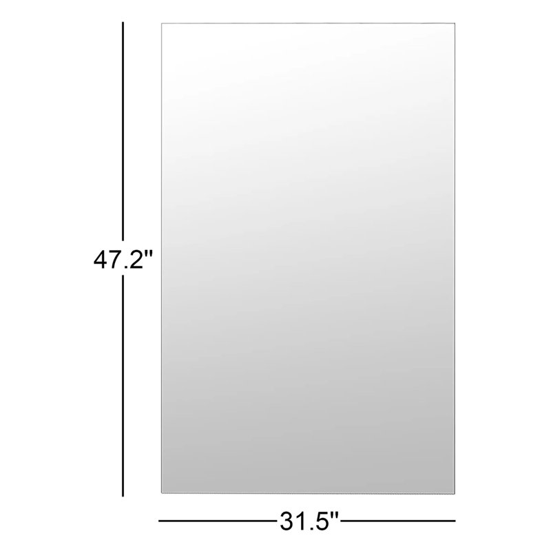 Miroir mural de salle de sport avec miroir plat de 47,2 po x 31,5 po