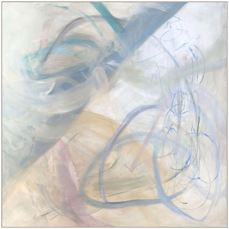 "Bar Harbor" par Katie Ré Scheidt, H 51 po x l 51 po, Cadre flottant blanc