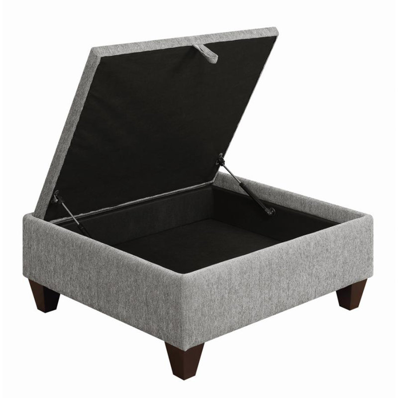 Isla Upholstered L-Shaped Sectional Reversible, Charcoal  Polyester Blend