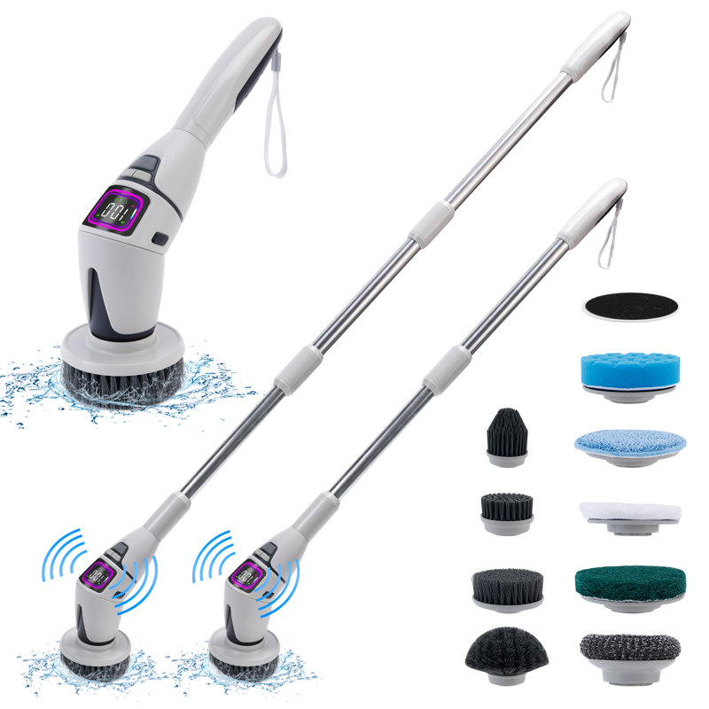 10 In 1 Cordless Electric Spin Scrubber With Extension Handle