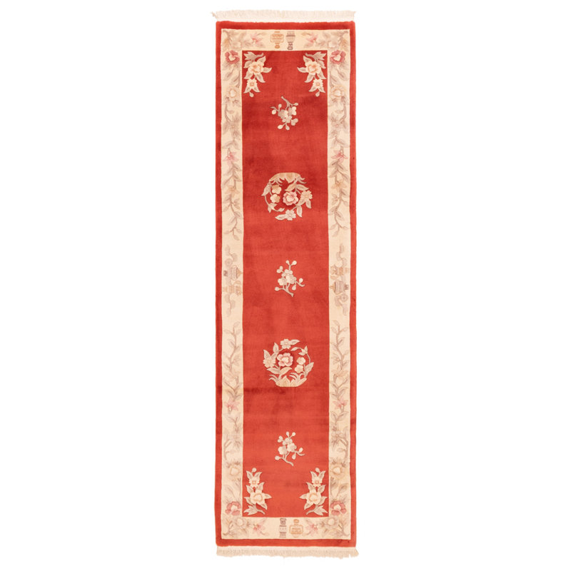 Tapis rouge Aubusson 2 pi 4 po x 8 pi 9 po