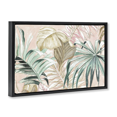 Toile flottante encadrée de feuilles tropicales douces par Patricia Pinto