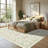 Floral Washable Living Room Rug Non Slip, Low Pile Foldable Printed Mat, Soft Non Shedding Floor Covering-2140837380